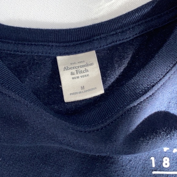 Abercrombie & Fitch Velour Graphic Lettered Sweatshirt - Picture 6 of 6